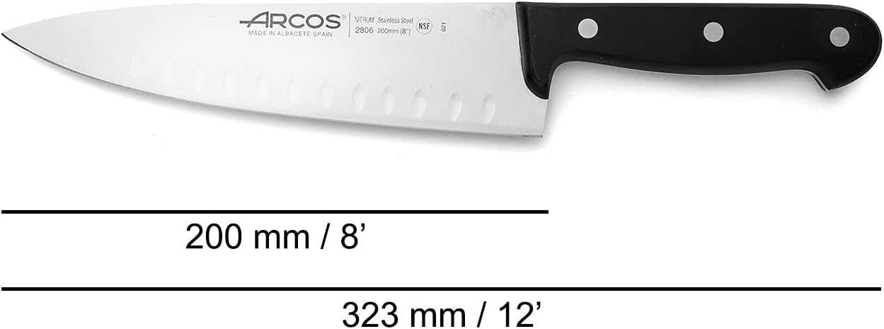 Arcos Set 3 Coltelli da Cucina Universale, Nero - immagine 4