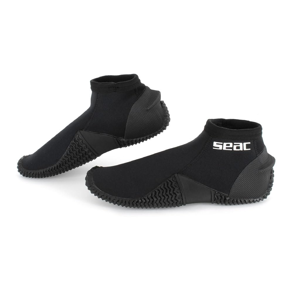 Seac Tropic, Calzari da Subacquea in Neoprene 2 mm con Suola Rigida e Protezioni su Tallone