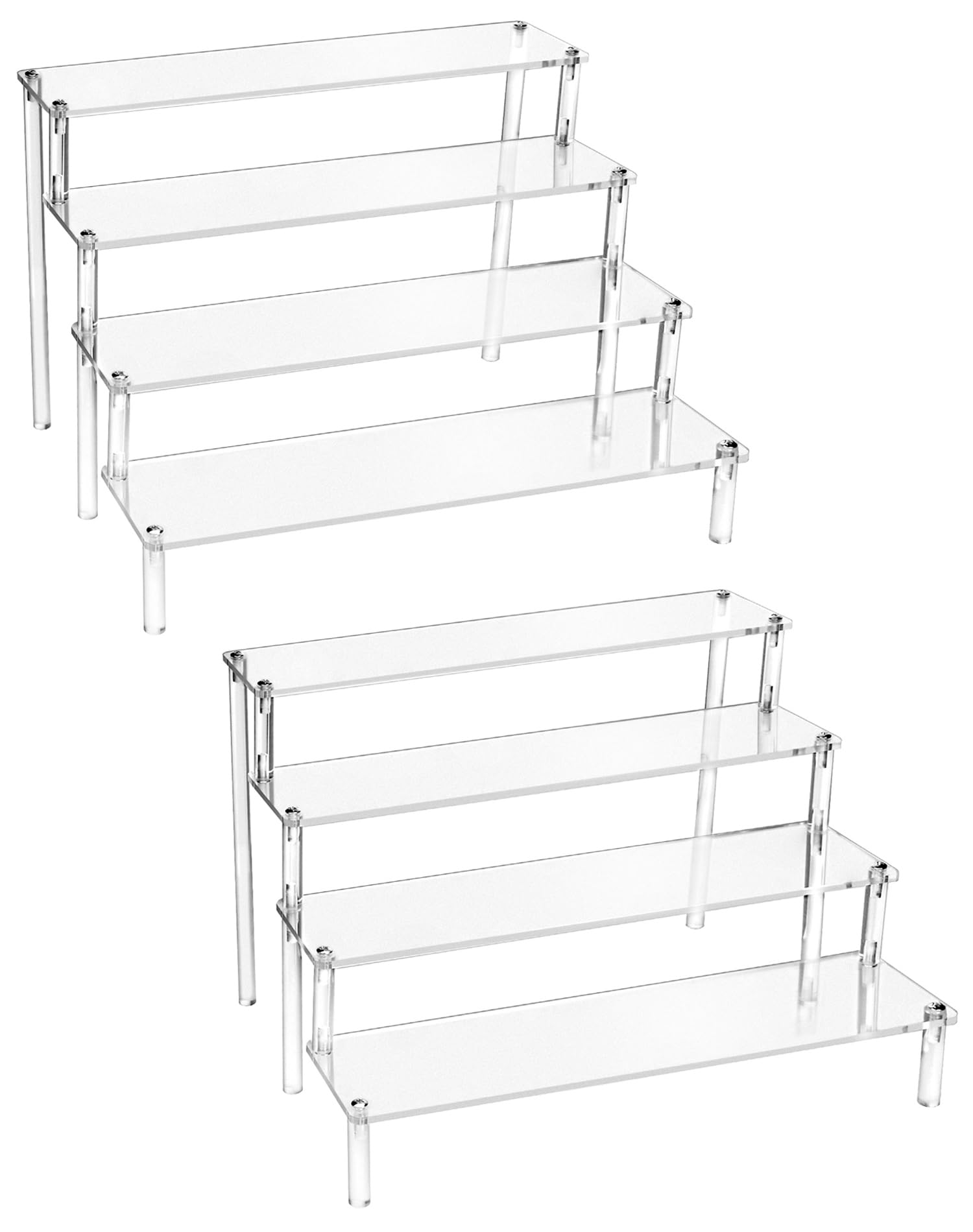 Qwork® Espositore Acrilico a 4 Livelli 30x25x20cm