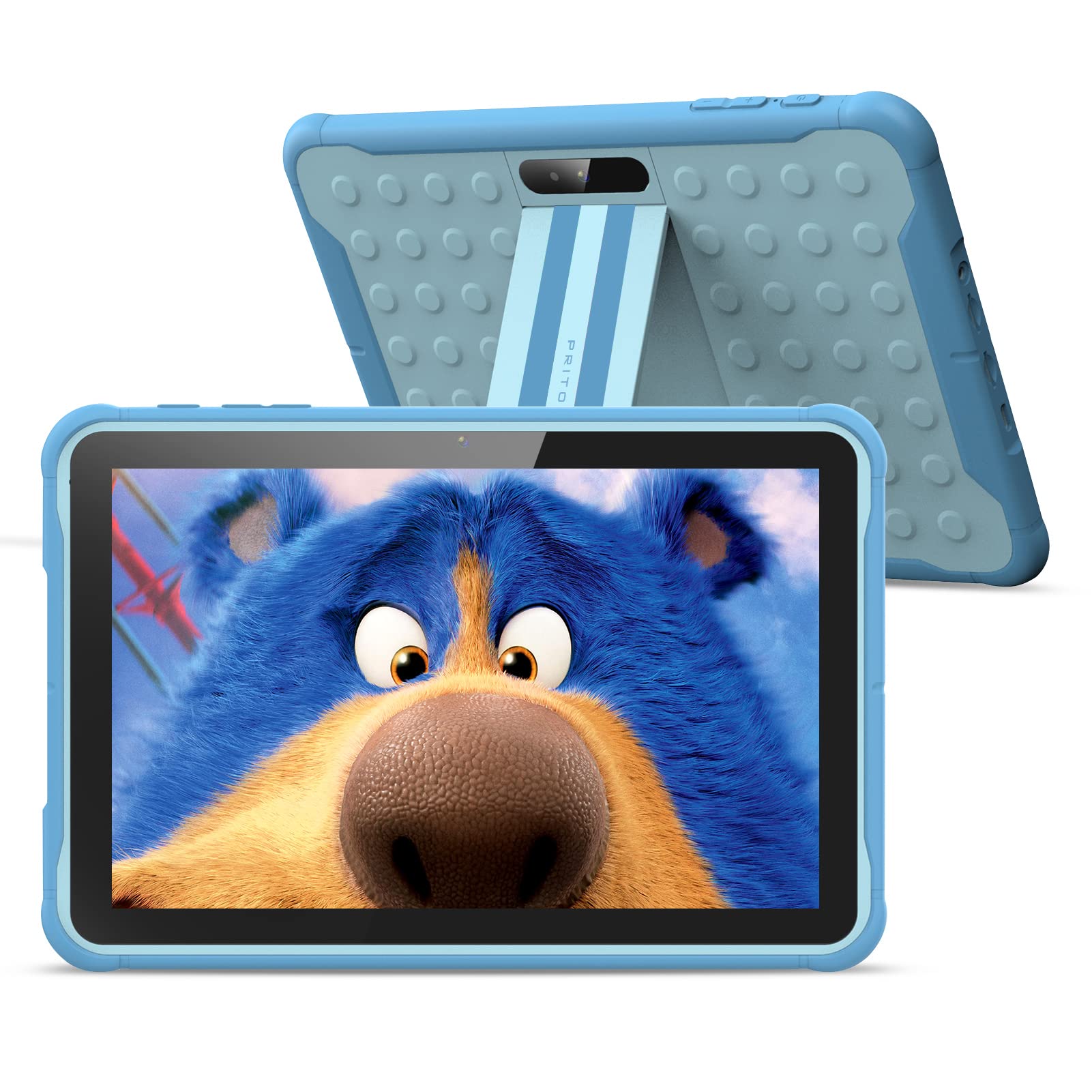 Pritom Tablet per Bambini 10 Pollici Android 10.3G (Blu)