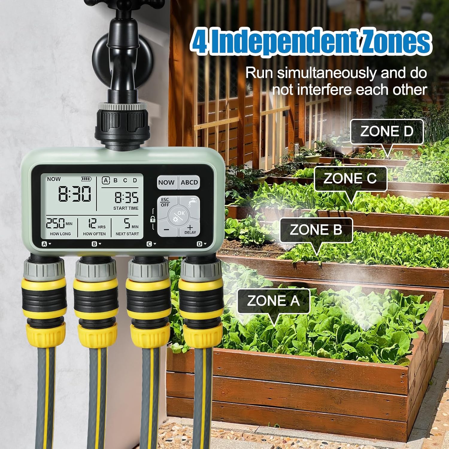 Crosofmi Timer Irrigazione Automatica Digitale 4 Vie - immagine 5