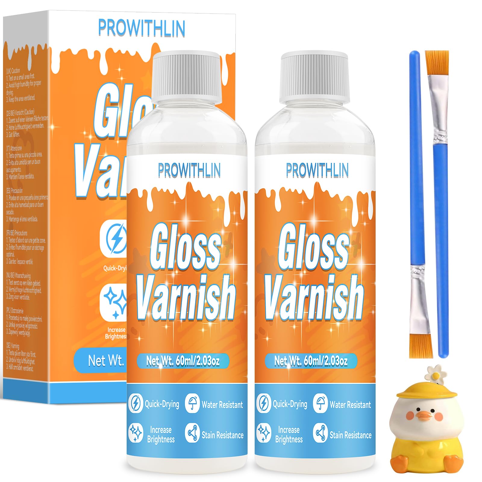 Prowithlin Vernice Trasparente Lucida per Argilla a Secco