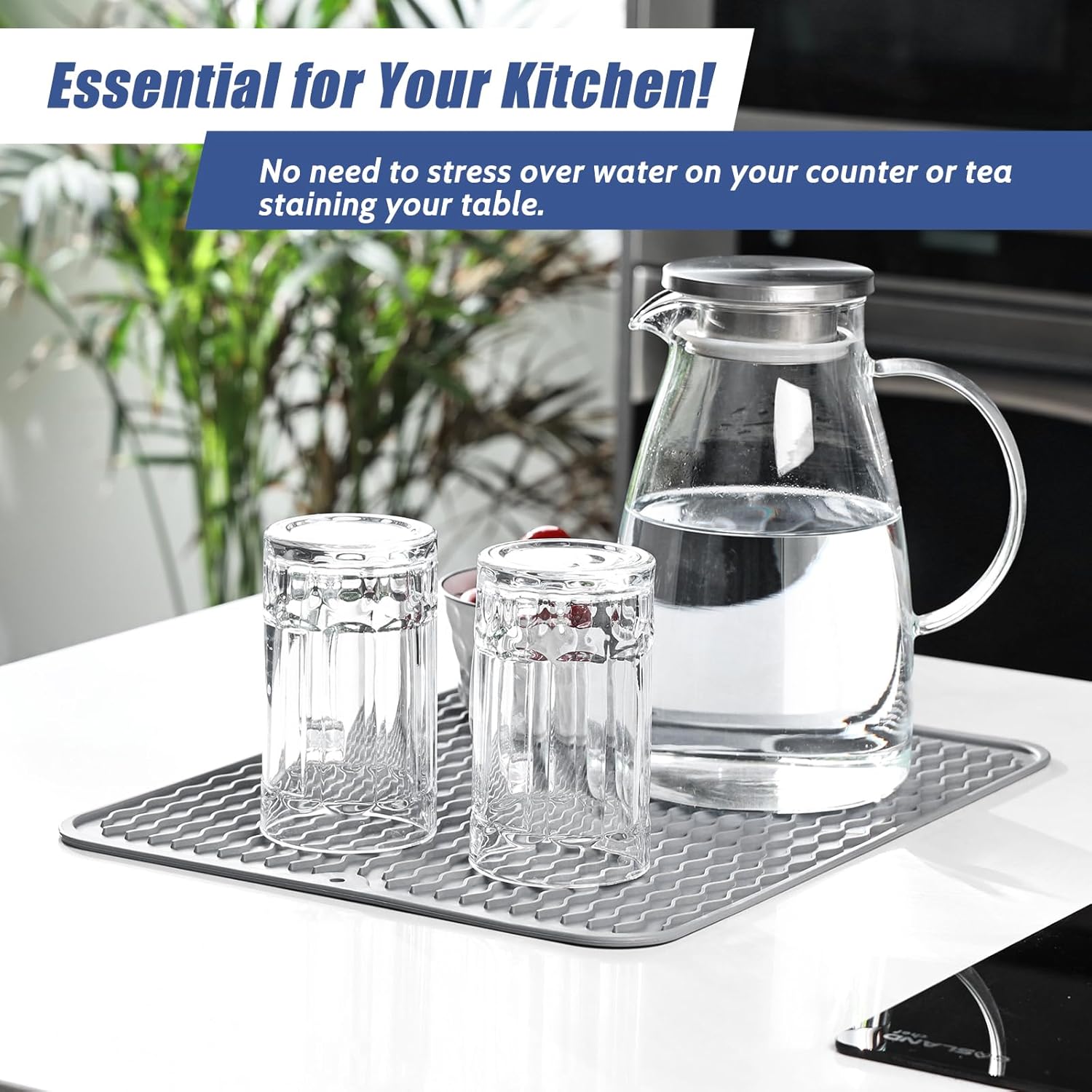 Kitchenraku Tappetino Scolapiatti 30x40cm in Silicone - immagine 2