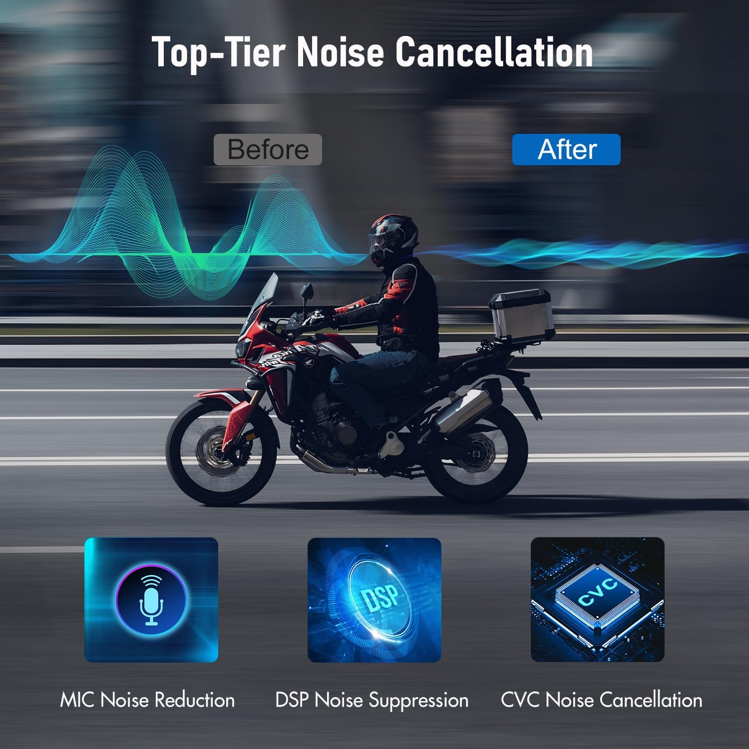 Thokwok Interfono Moto Bluetooth TK-X4SC (2 pezzi) - immagine 3