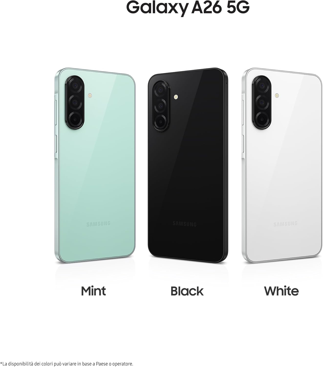 Samsung Galaxy A26 5G - Smartphone 128GB, White - immagine 2