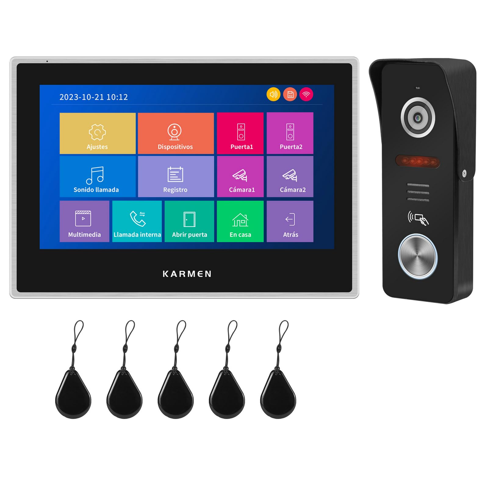 Karmen Citofono WiFi con Telecamera e Touch Screen 7"