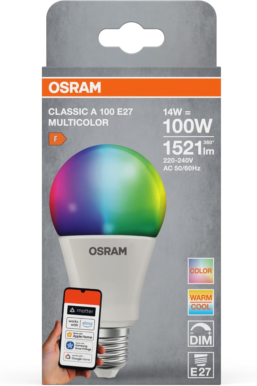 Osram SMART+ RGBW E27 LED con Matter over Wifi - 4 Pezzi - immagine 12