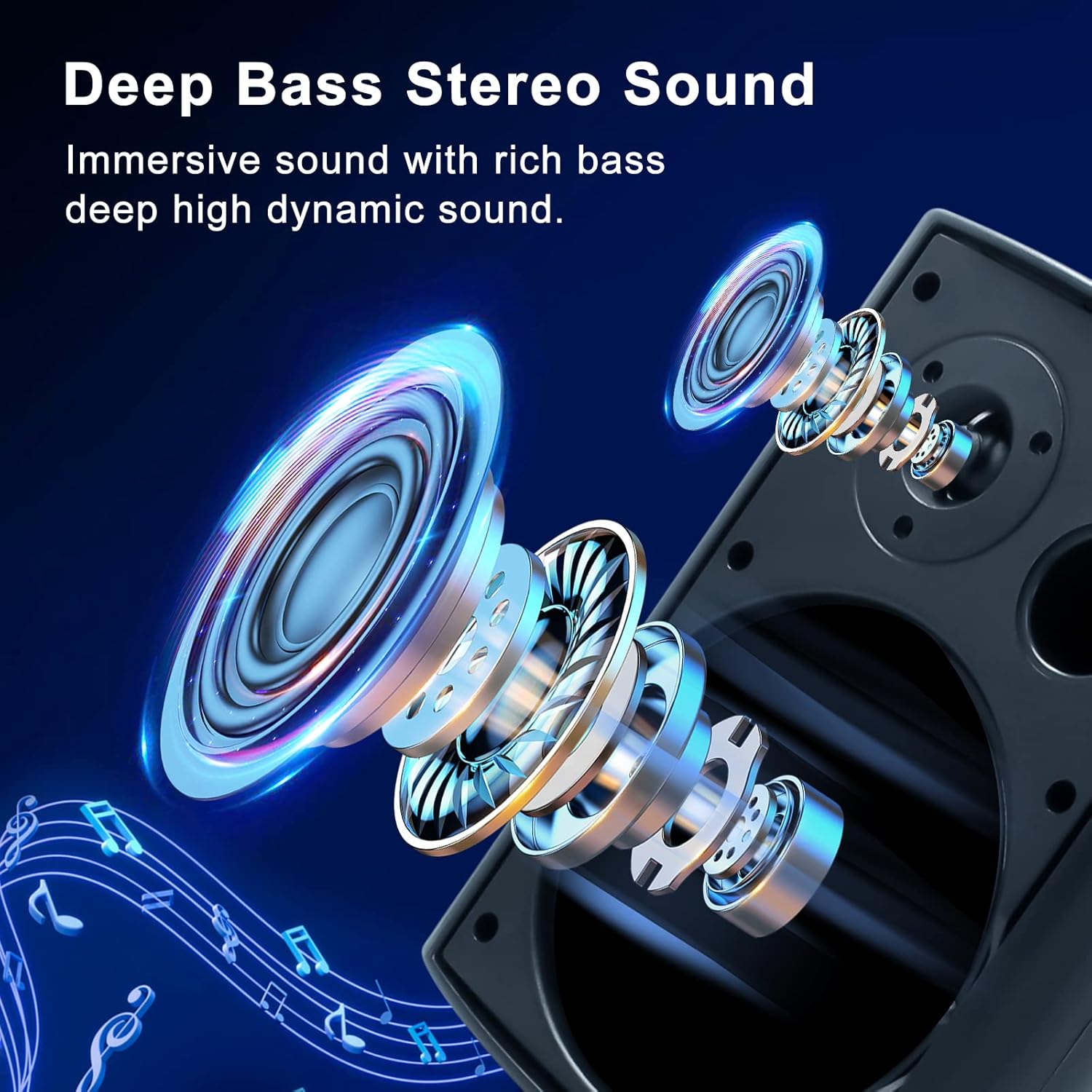 Herdio 6,5" Diffusori da Esterno Bluetooth 600W (4 Nero) - immagine 2