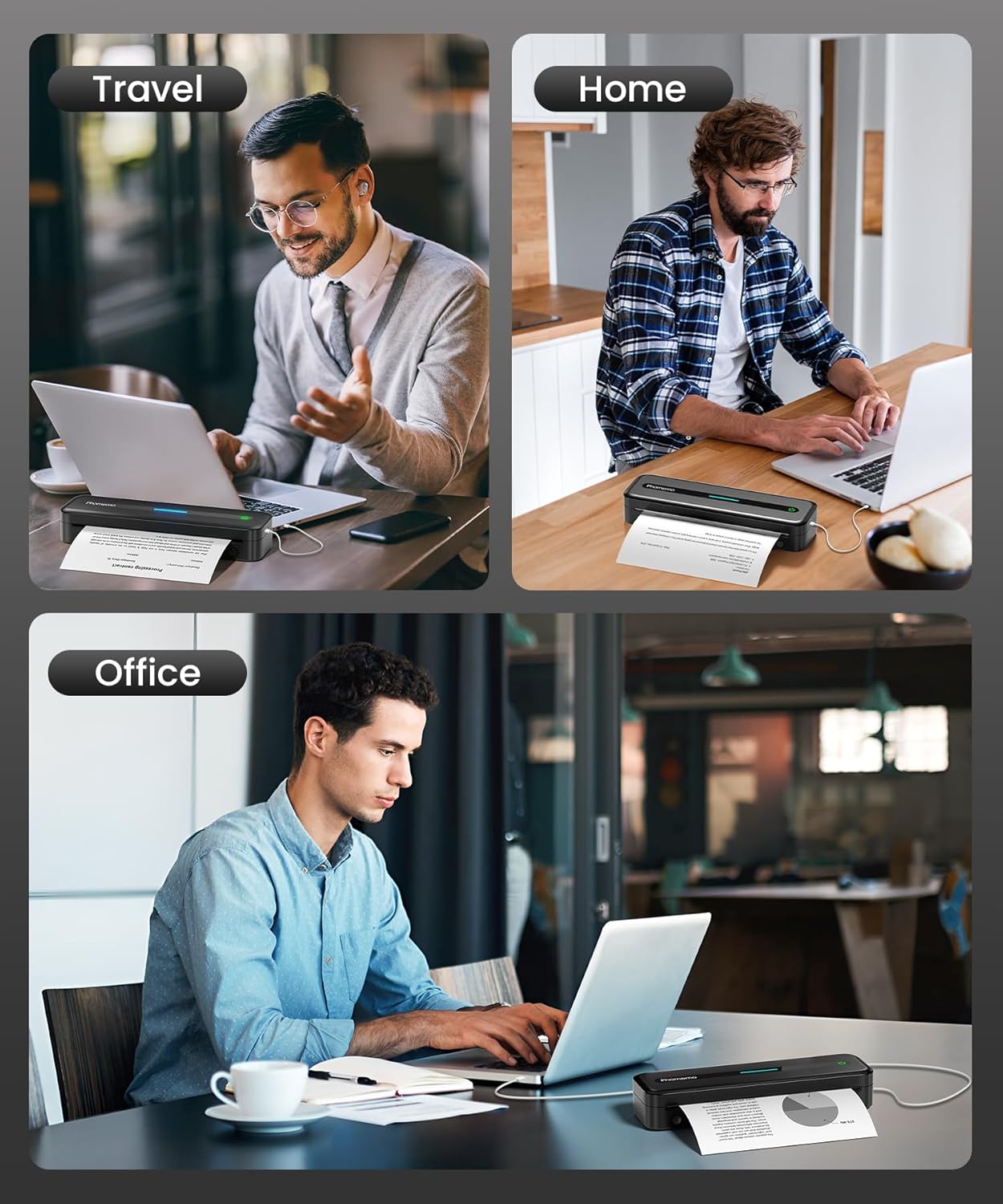 Phomemo M832 Stampante Termica A4 Portatile, Nero - immagine 2