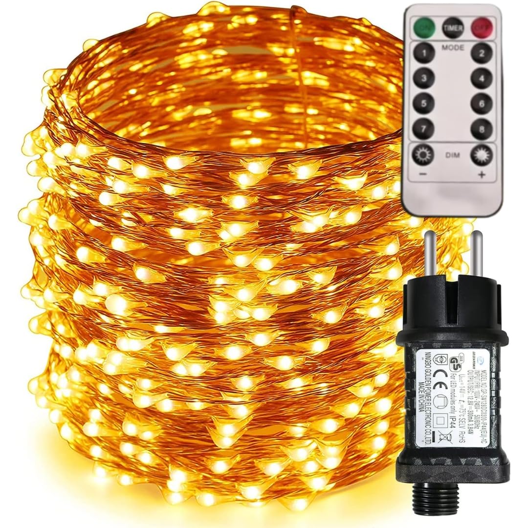 Luci Albero di Natale 30M 300 LED, Bianco Caldo | LINHAI BEICHEN ...