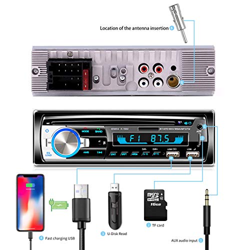 Lifelf Autoradio Bluetooth Vivavoce 4x65W - immagine 2