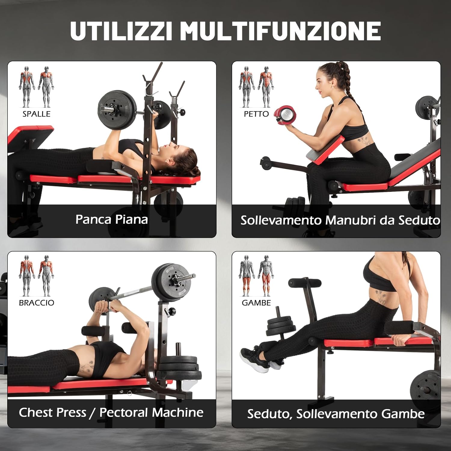 Ise Panca Multifunzione Palestra Casa Pieghevole - immagine 8