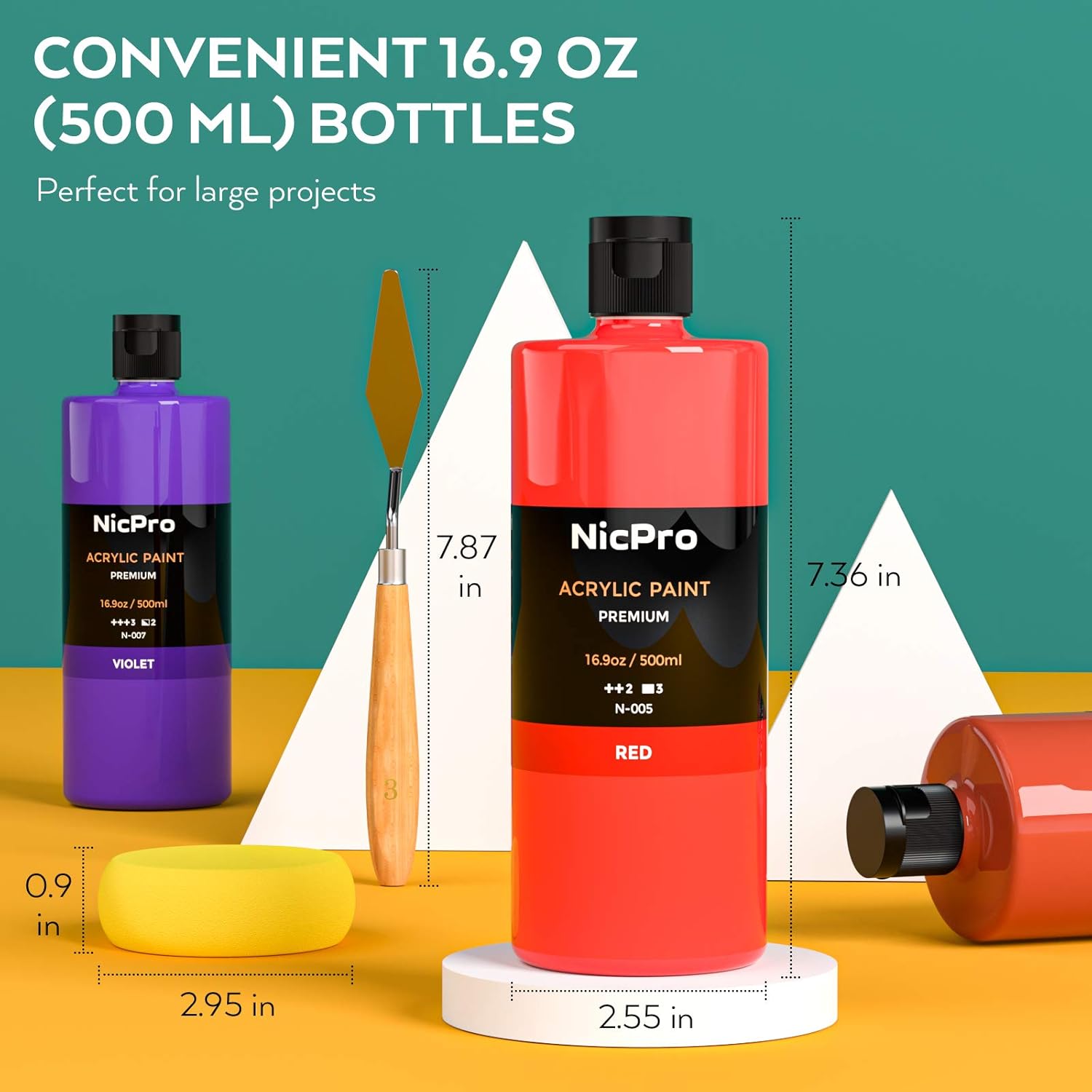 Nicpro Set Colori Acrilici 14 x 500ml - immagine 2