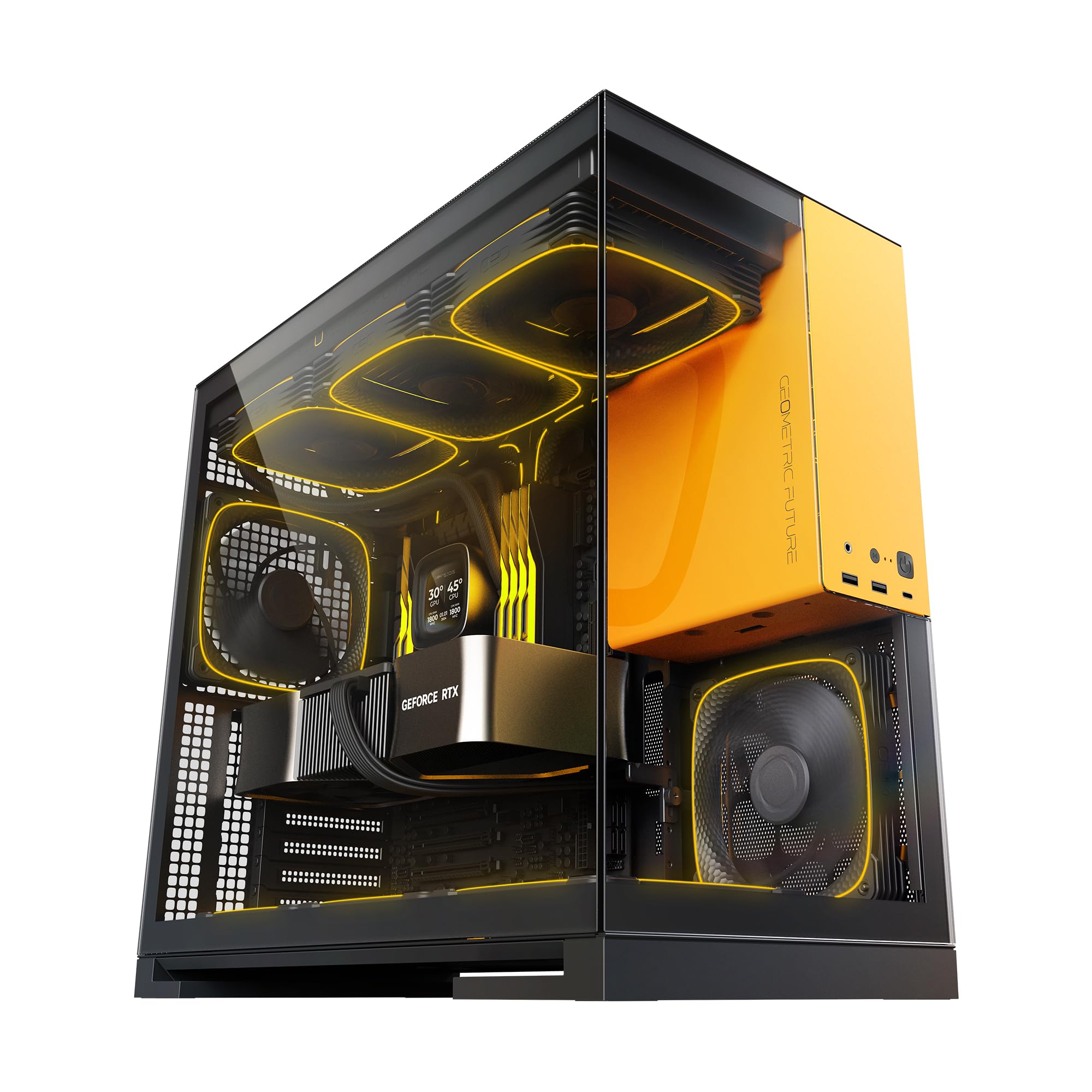 Geometric Future M5 - Case Mid Tower E-ATX/ATX in Vetro Temperato