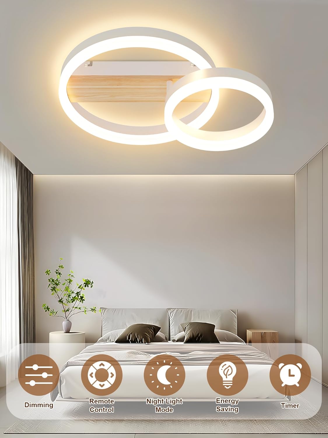 Plafoniera LED Soffitto Dimmerabile 22W 40cm - immagine 5