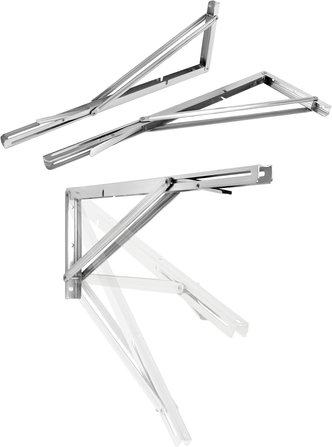 QWORK® 2 Pezzi Staffe Pieghevoli Pesanti 600mm - immagine 7