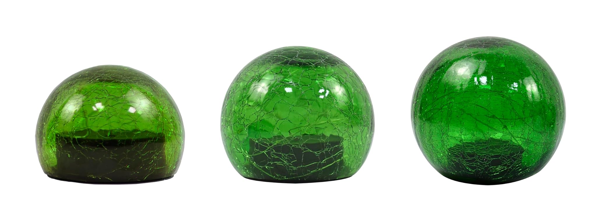 Eifa Set 3 Sfere LED in Vetro Craquelé IP44