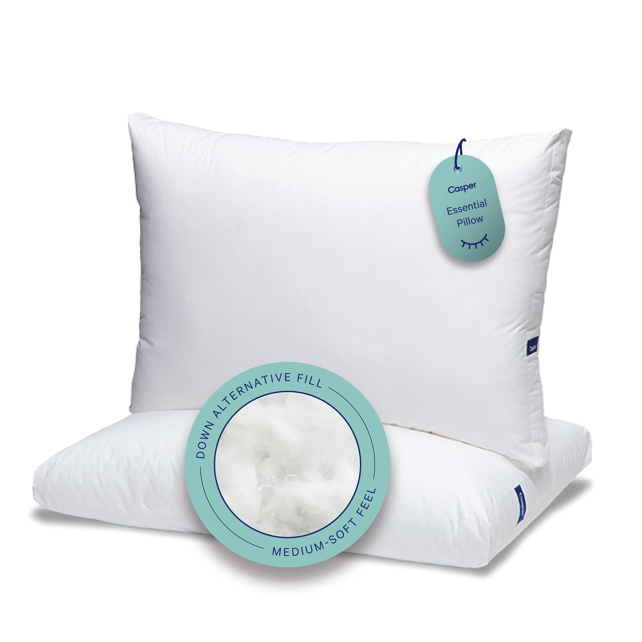 Casper Sleep Essential - Cuscino per Dormire, Set da 2