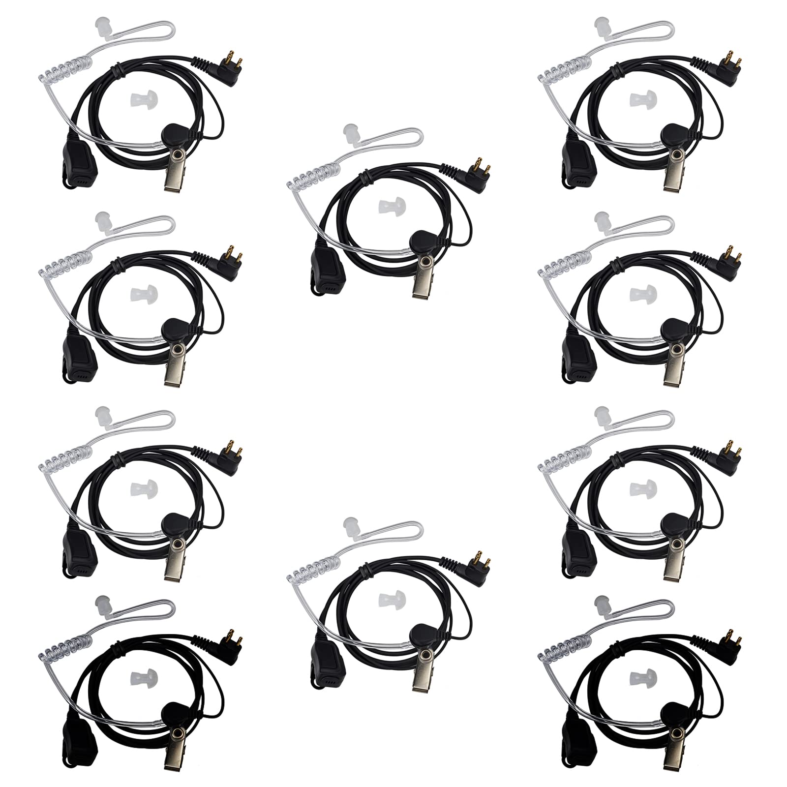 Hyshikra Auricolare Walkie Talkie con PTT e Microfono (10 pz)