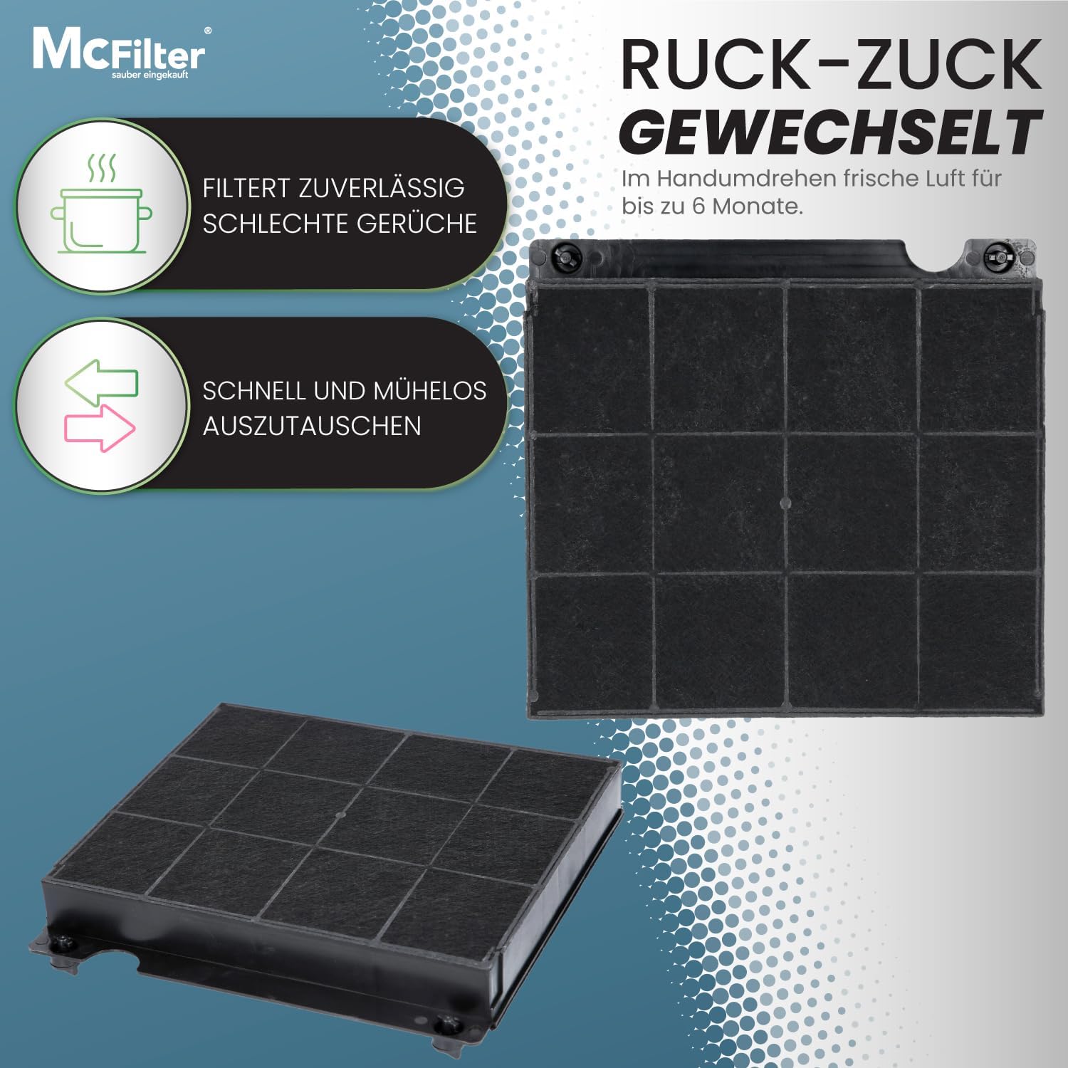 Mcfilter - Filtro a Carbone Attivo per Cappa da Cucina - immagine 4