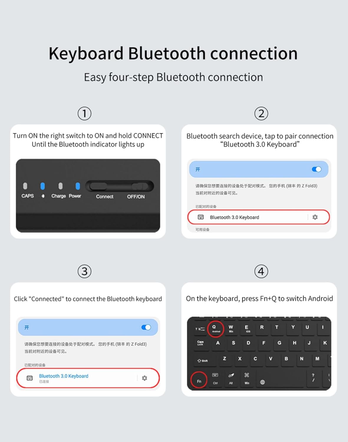 Coque Galaxy Z Fold 4 Custodia con Pellicola Protettiva, Nero - immagine 8