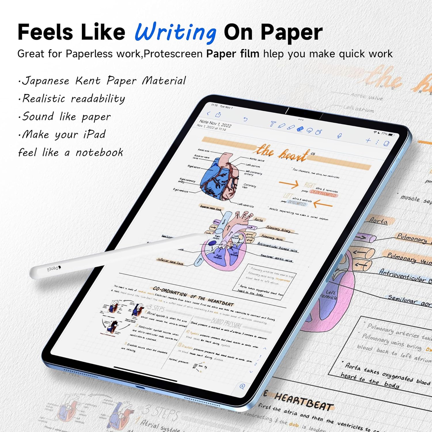 2 Pezzi Pellicola Effetto Carta per iPad A16 10.9" (2025/2022) - immagine 2