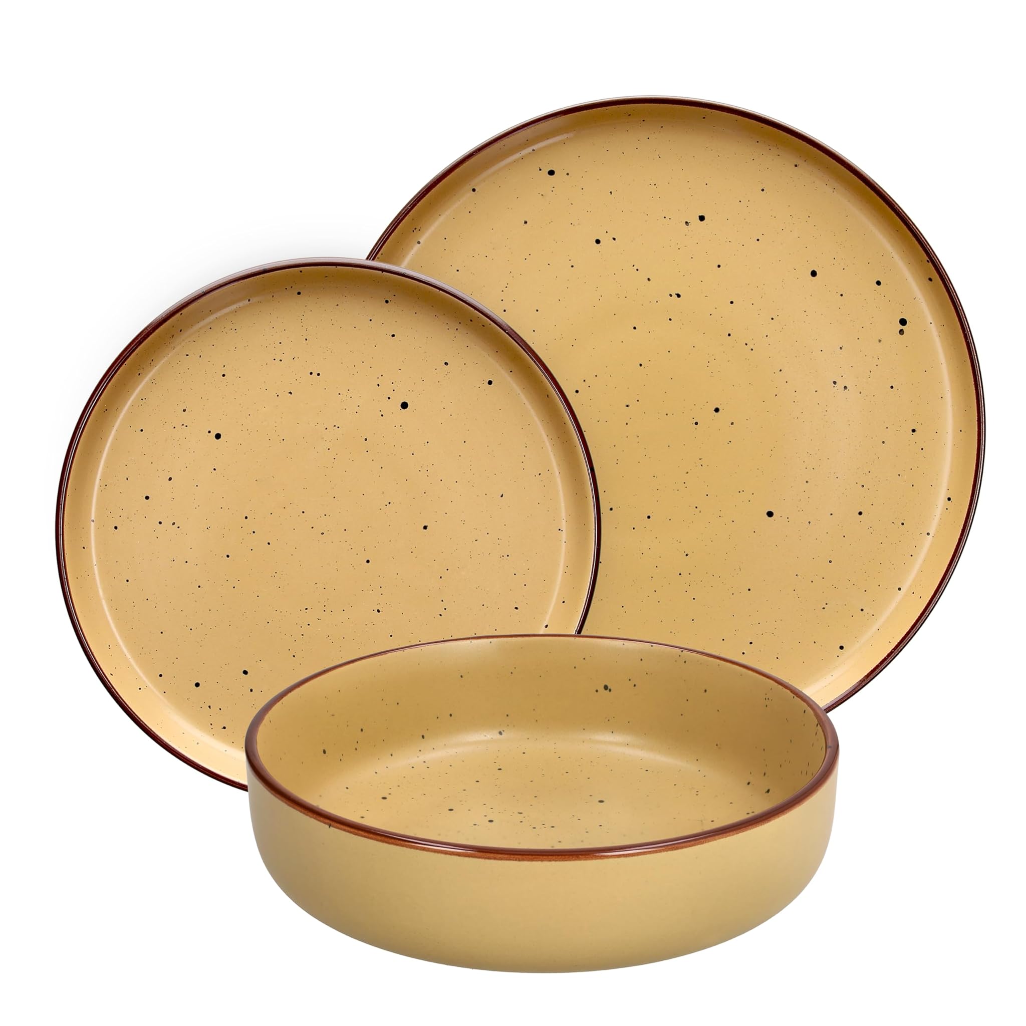 Tognana Bruges, Servizio piatti 18 pezzi per 6 persone, Stoneware, Giallo Ocra