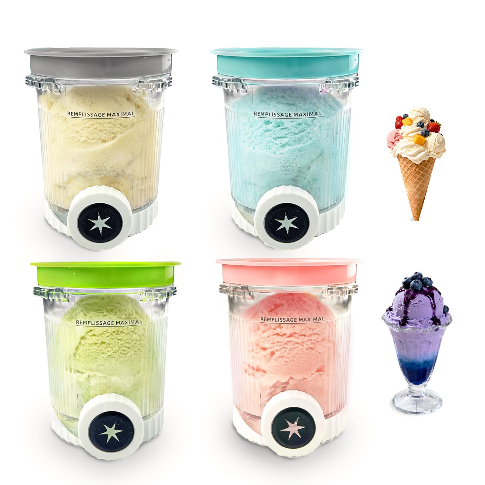 Contenitori per Pinte per Ninja Creami Swirl 4 Pezzi