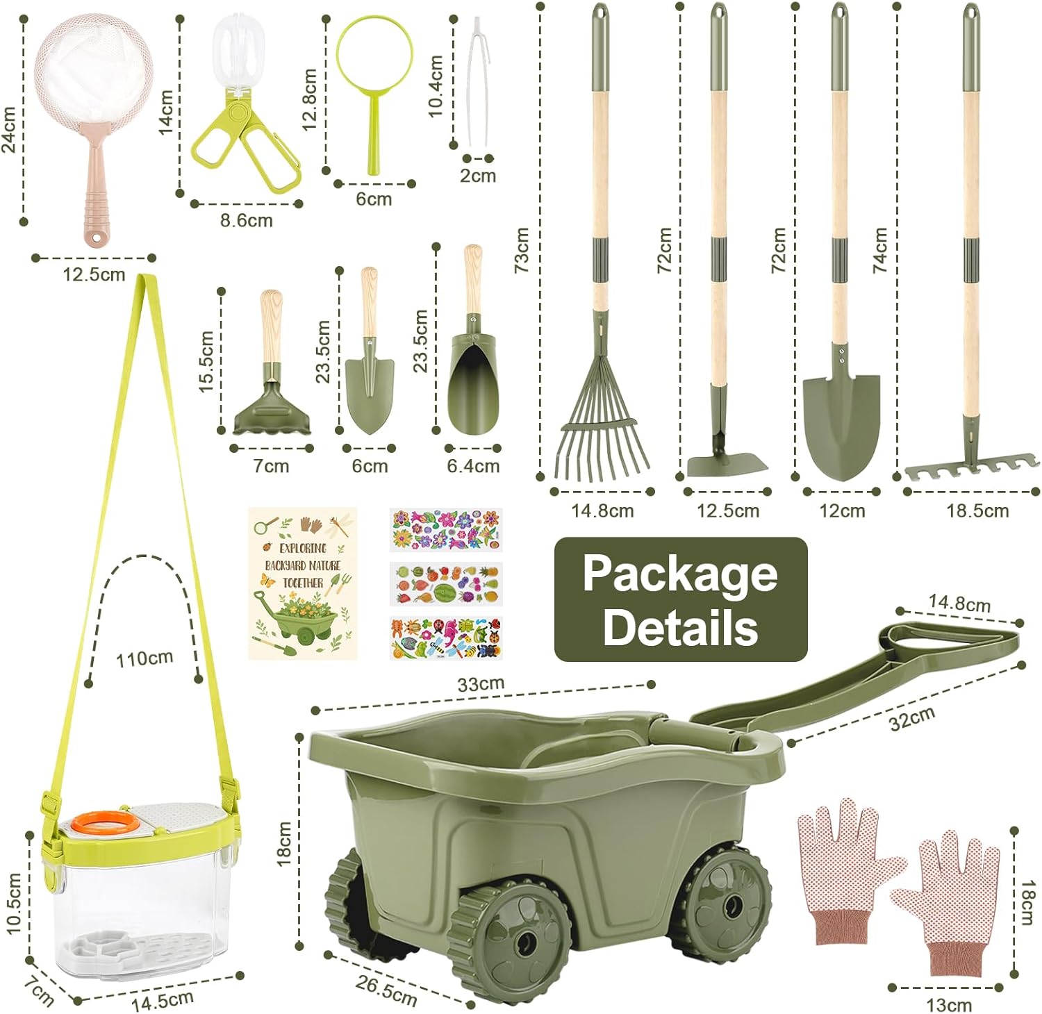 Dreamon Carriola per Bambini 17PCS - Set Giardinaggio - immagine 3