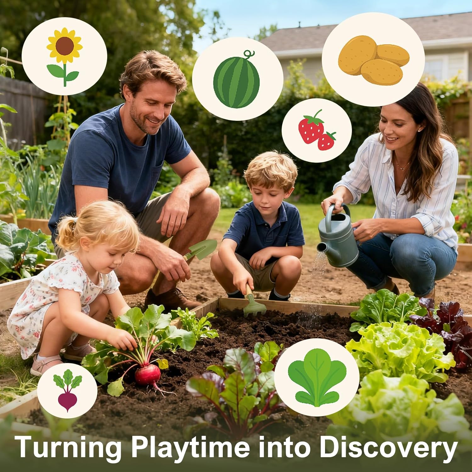 Dreamon Carriola per Bambini 17PCS - Set Giardinaggio - immagine 4