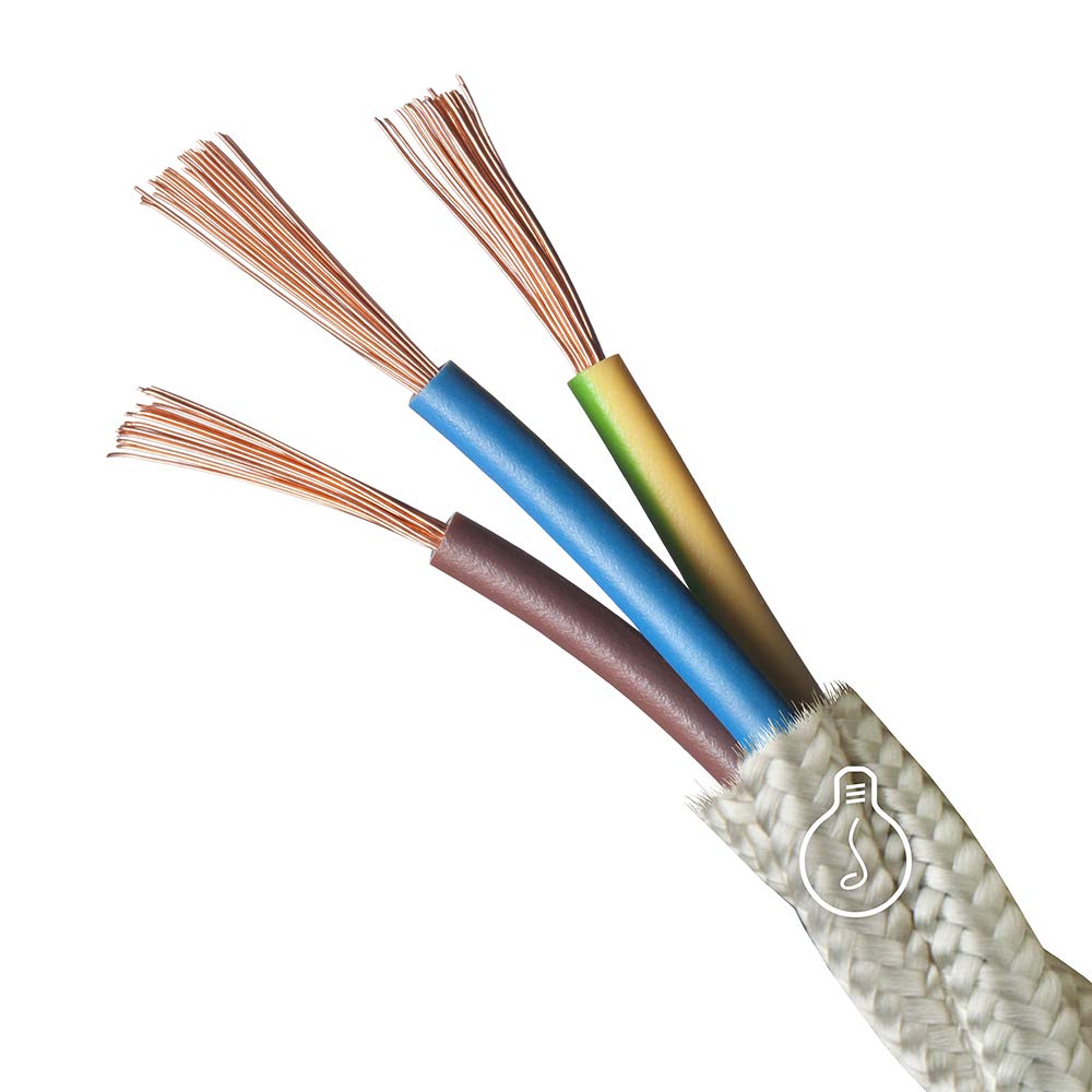 Amarcords Cavo Elettrico Tessile Trecciato 10m, Marrone - immagine 6