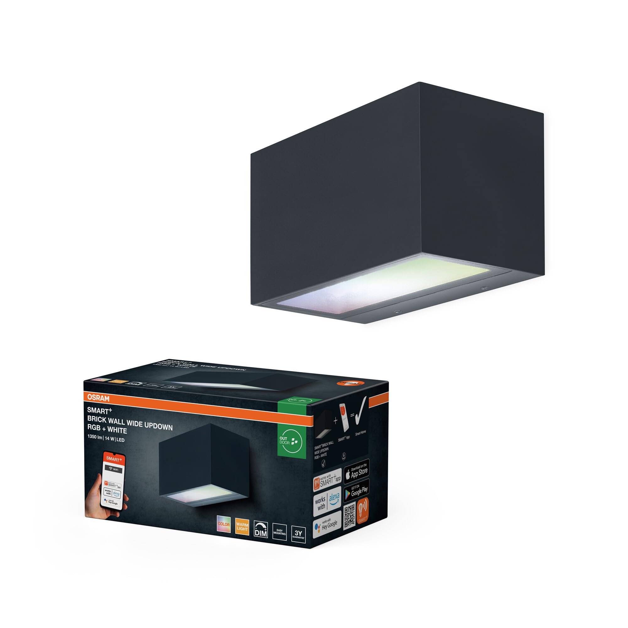 Osram SMART+ WiFi Brick Applique LED Grigio Scuro 14W