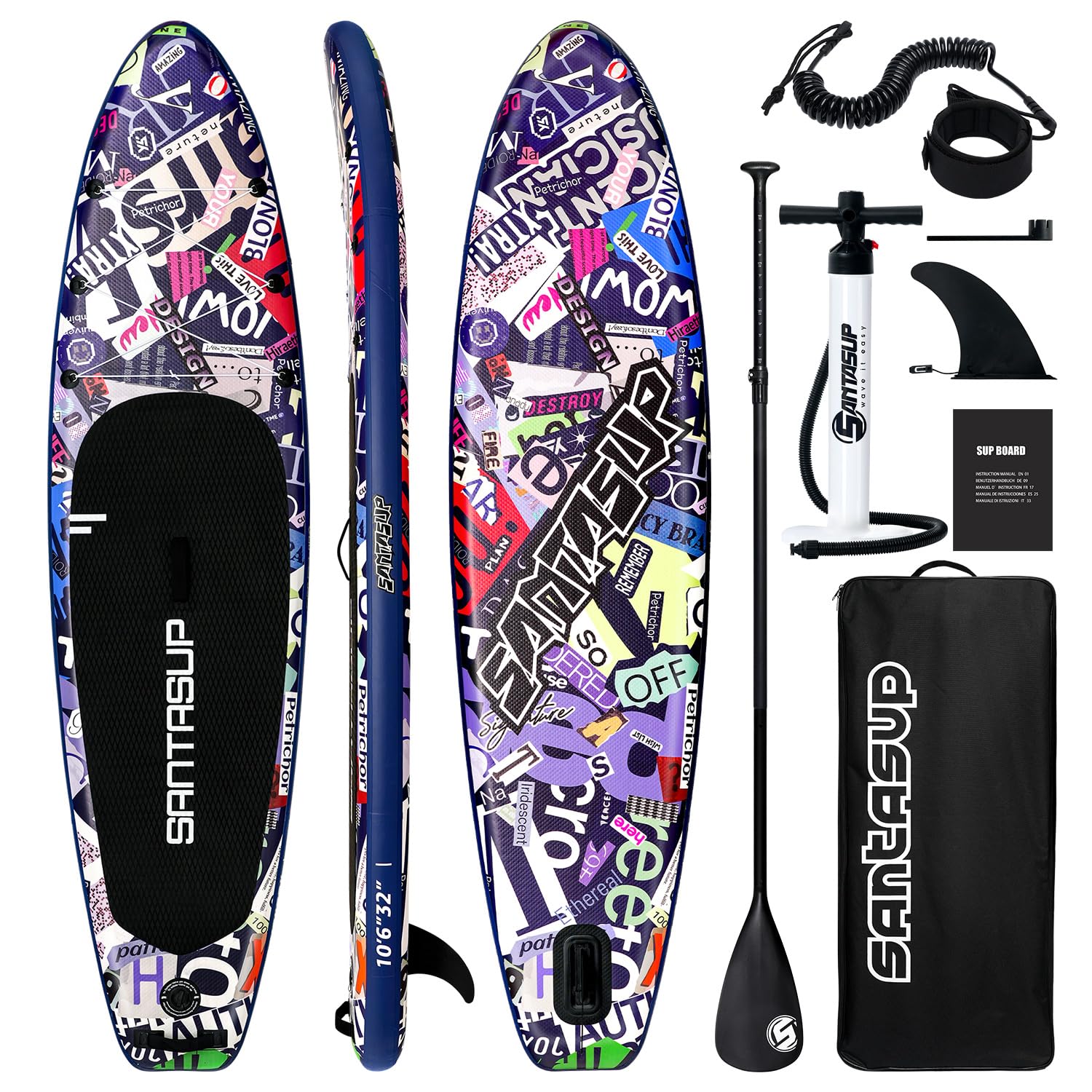 Santasup Tavola Stand Up Paddle Gonfiabile, Blu