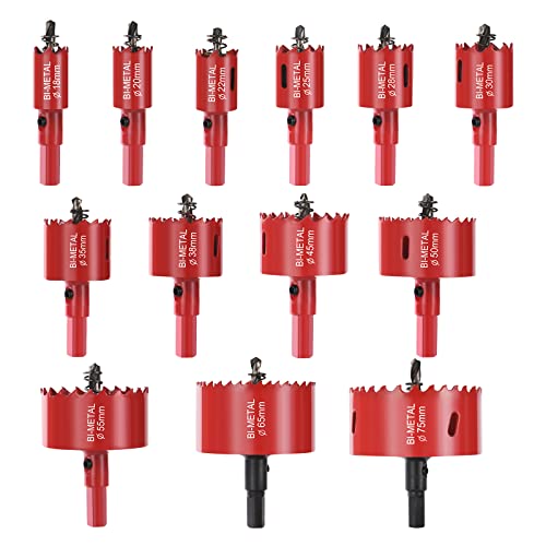 Flintronic Seghe a Tazza Bimetallica - Kit 13 PZ Ø18-75mm