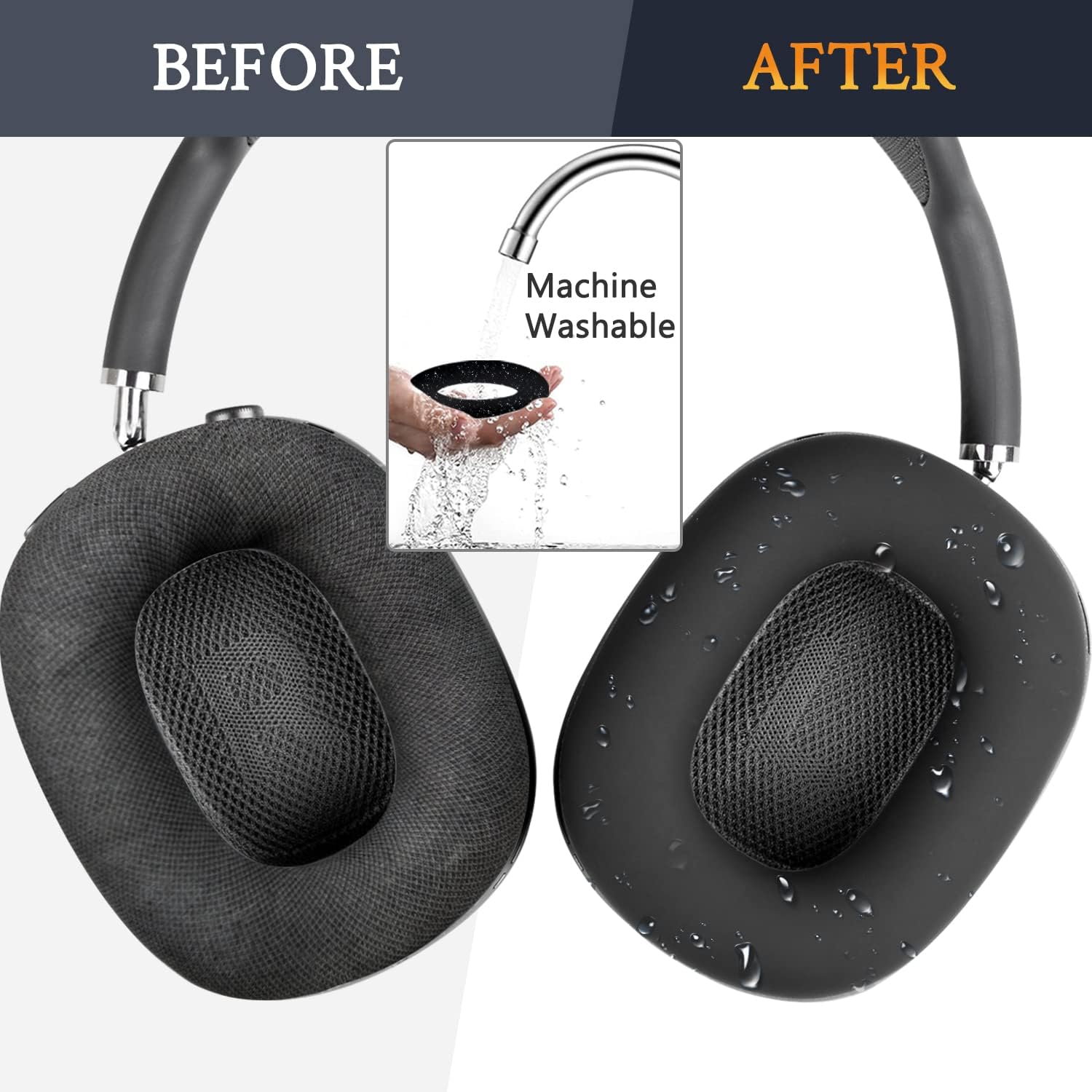 Soulwit Kit Protezione per AirPods Max - Nero - immagine 3