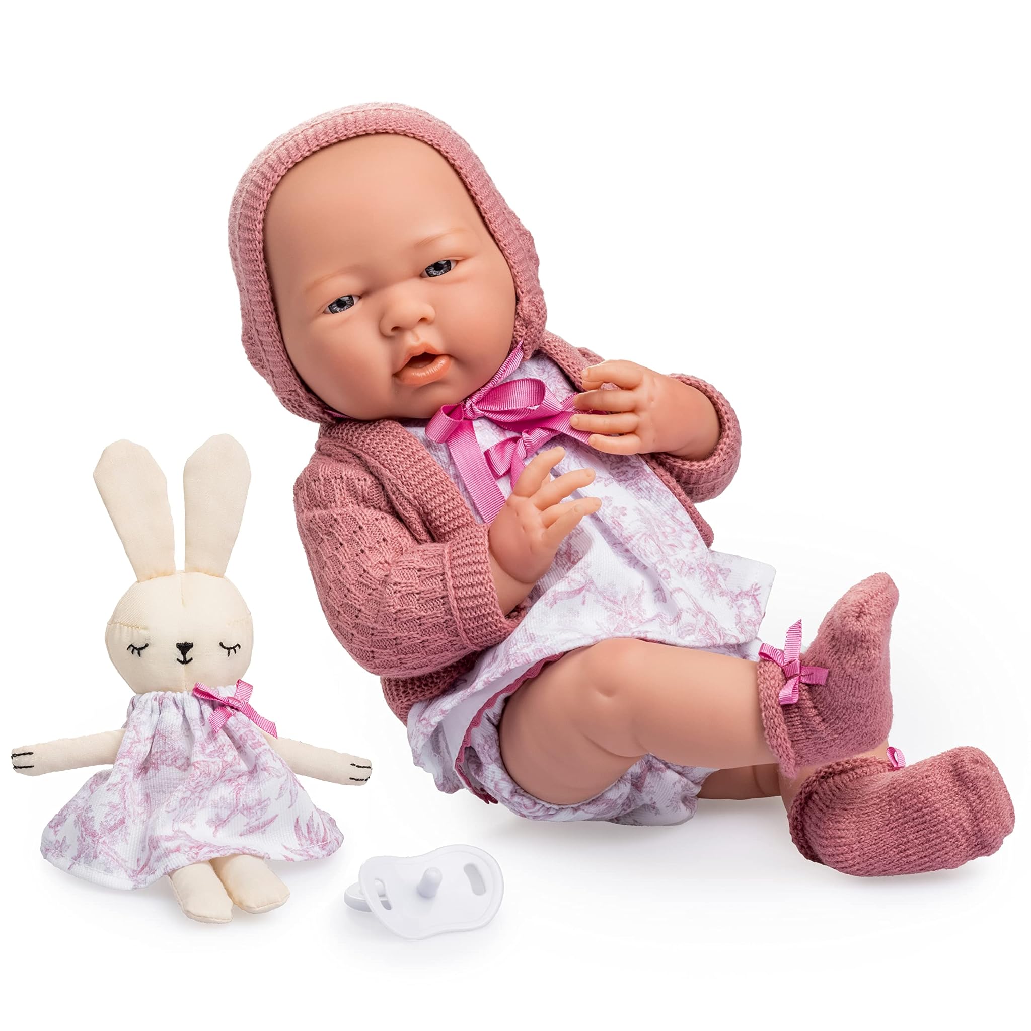 JC TOYS La Newborn - Bambola 38cm in Vinile Morbido