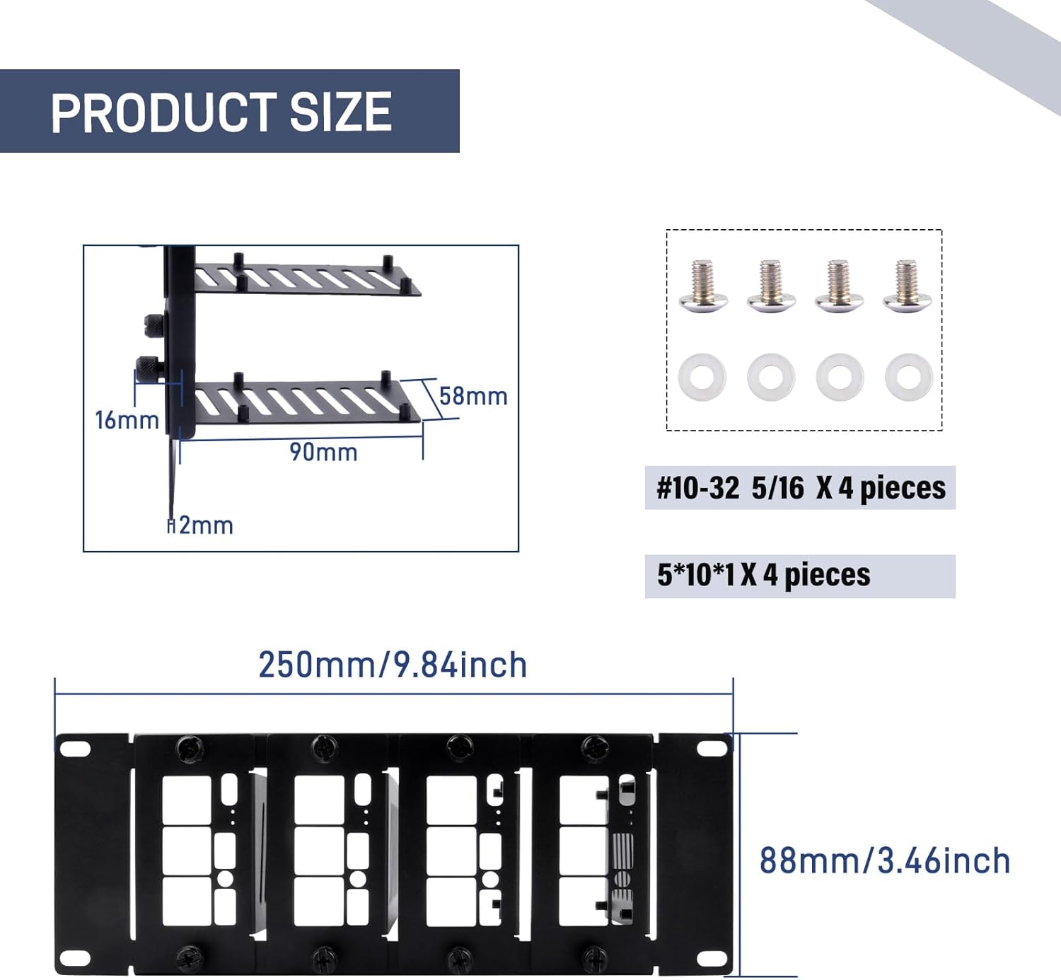Geeekpi 10" 2U Rack Mount per Raspberry Pi - immagine 2