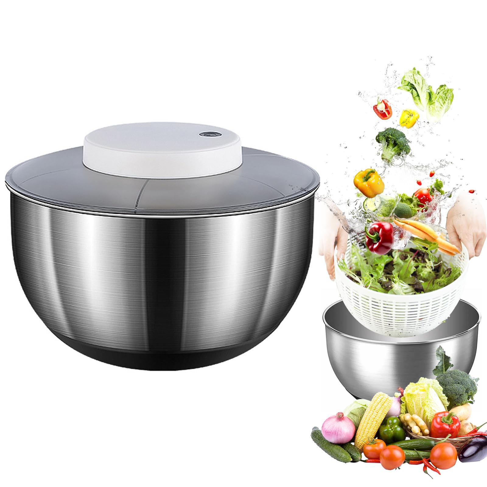 Centrifuga per Insalata Acciaio Inox 4,5 L