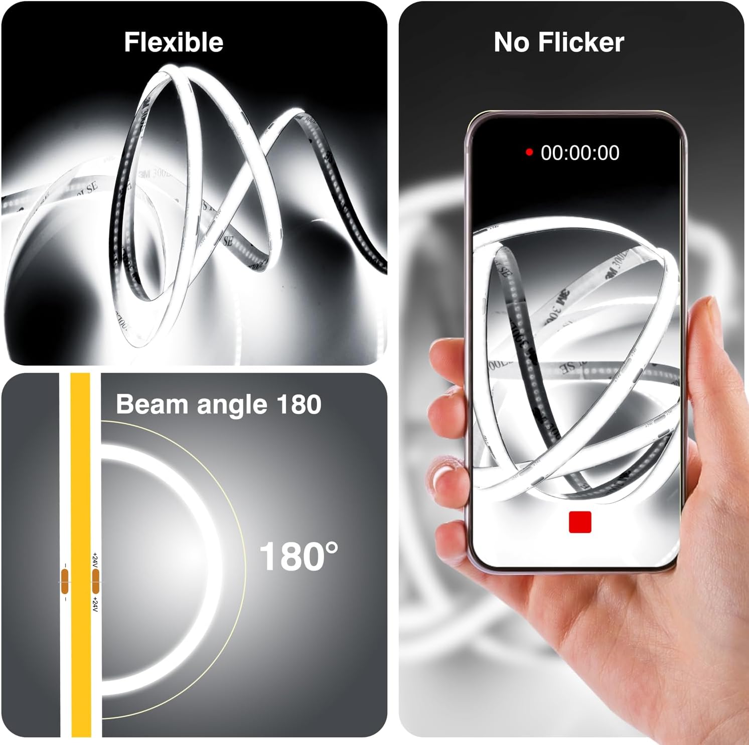 Striscia LED Bianca Freddo 5m 6000K Dimmerabile - immagine 4