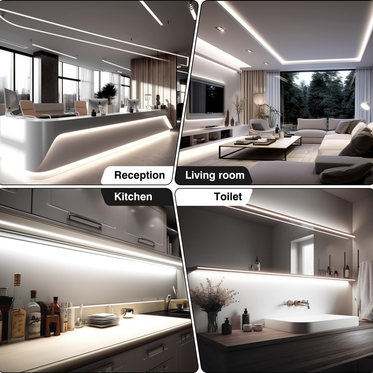 Striscia LED Bianca Freddo 5m 6000K Dimmerabile - immagine 6