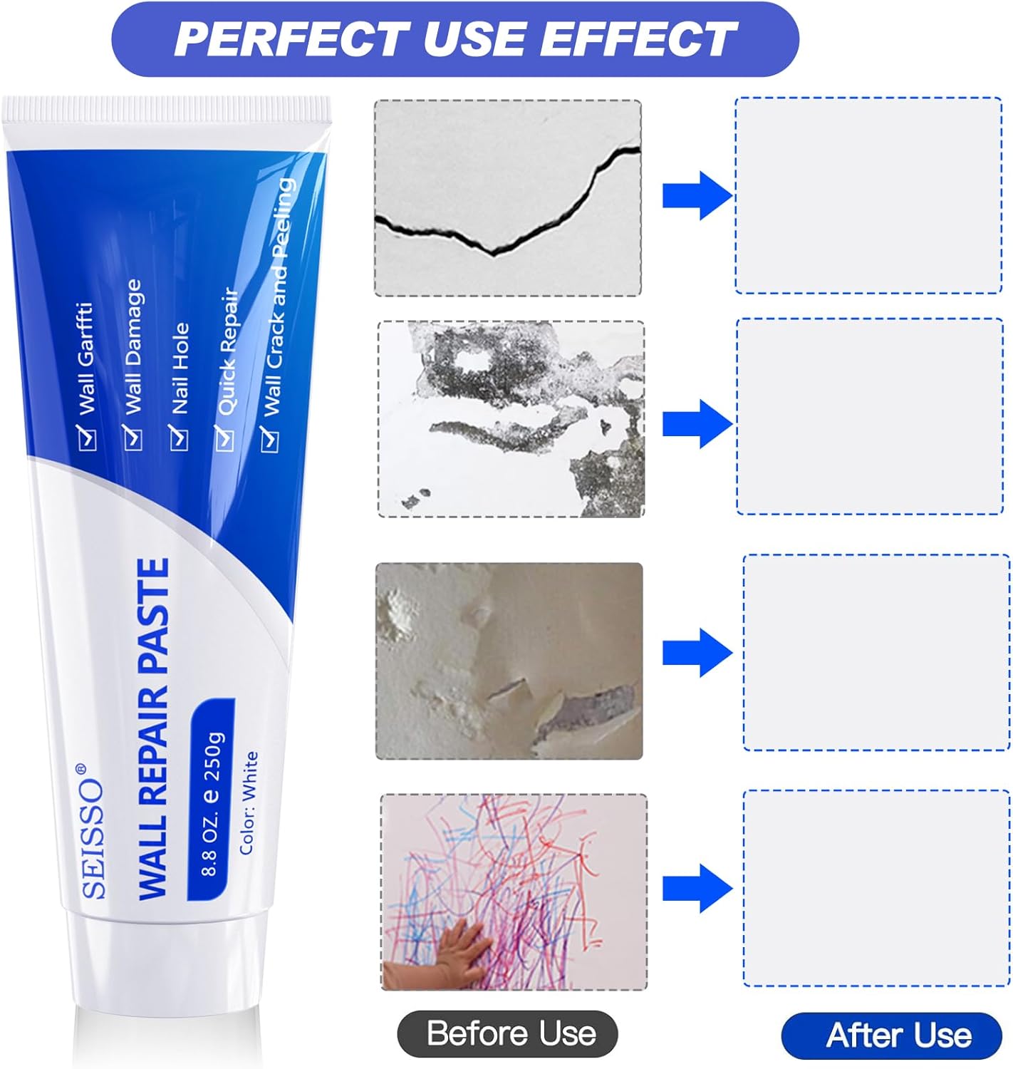 Stucco per Muro 500g - Crema Riparatrice Pareti - immagine 3