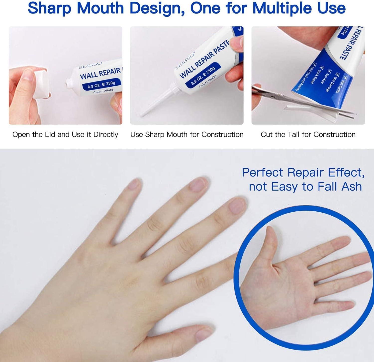 Stucco per Muro 500g - Crema Riparatrice Pareti - immagine 7