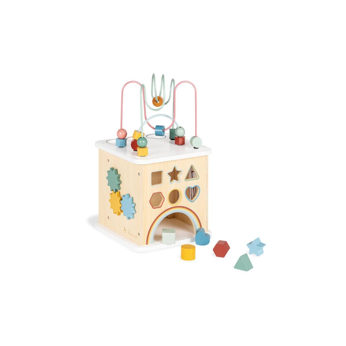 Pinolino Sanna Motor Skill Cube in Legno, 10 Pezzi