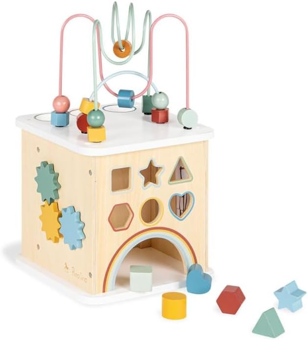Pinolino Sanna Motor Skill Cube in Legno, 10 Pezzi - immagine 1