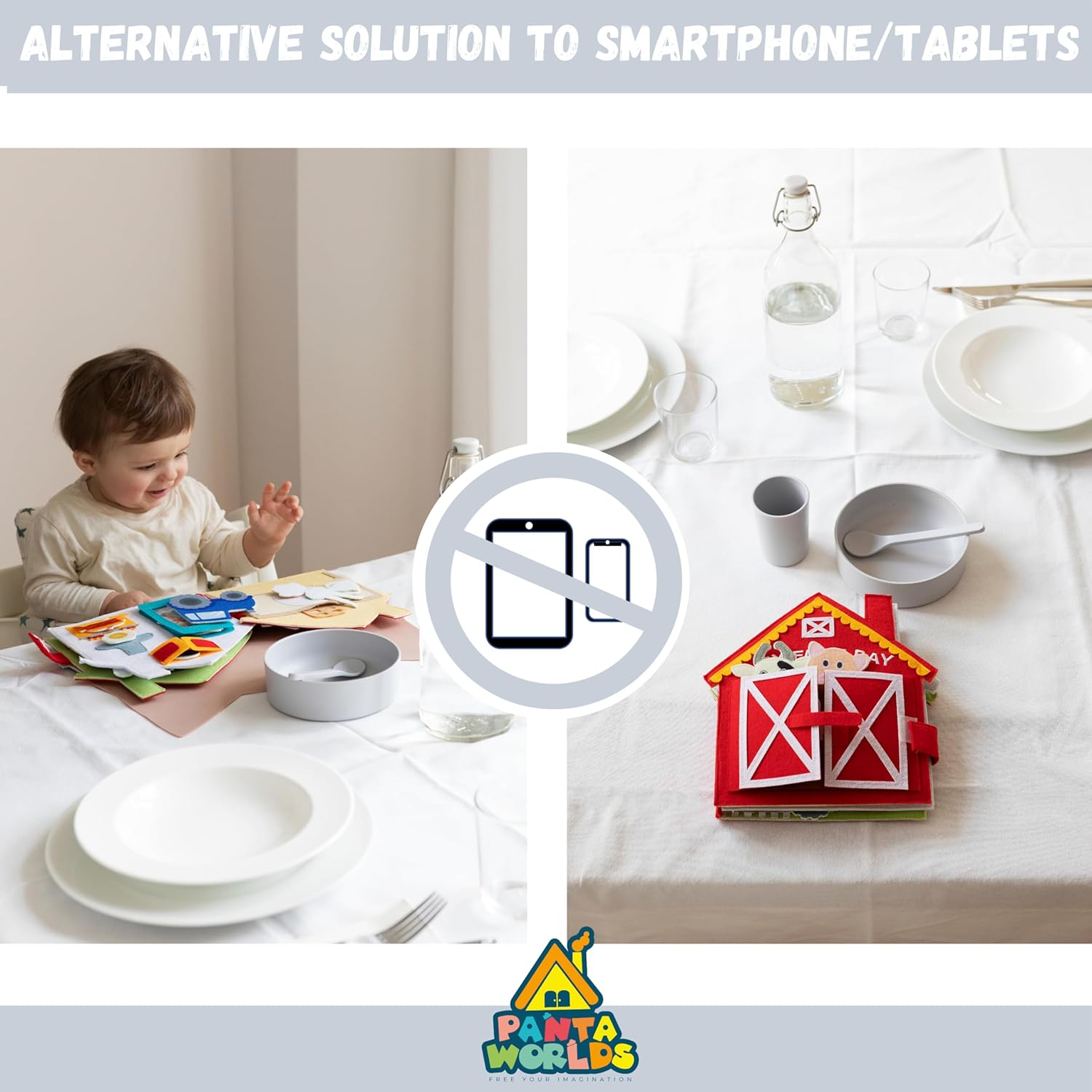 meqbem® PANTAWORLDS® Quiet Book - Libro Stoffa Sensoriale - immagine 6