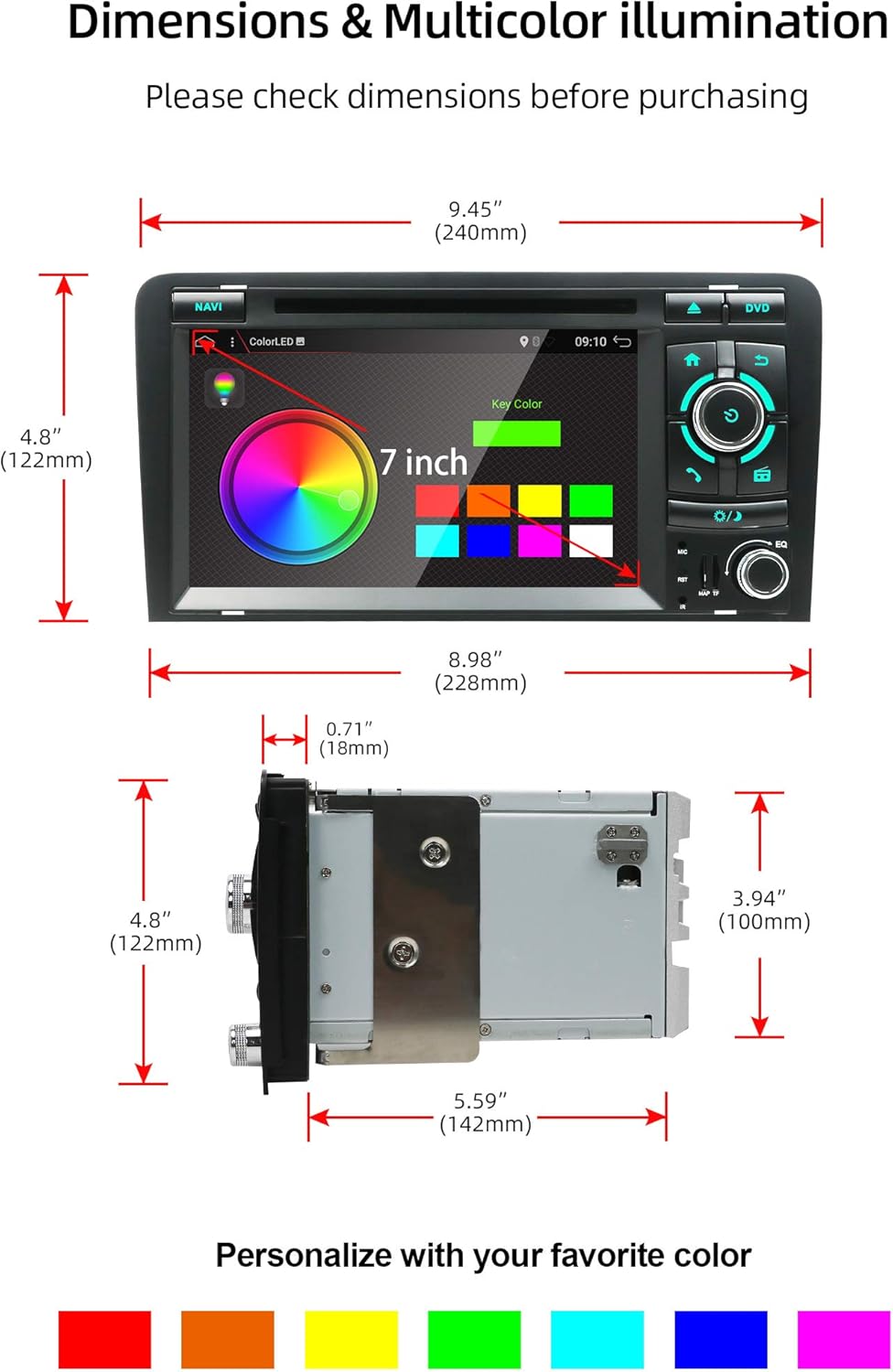 SXAUTO Android 14 Autoradio 9" IPS per Audi A3 8P (2003-2013) - immagine 6