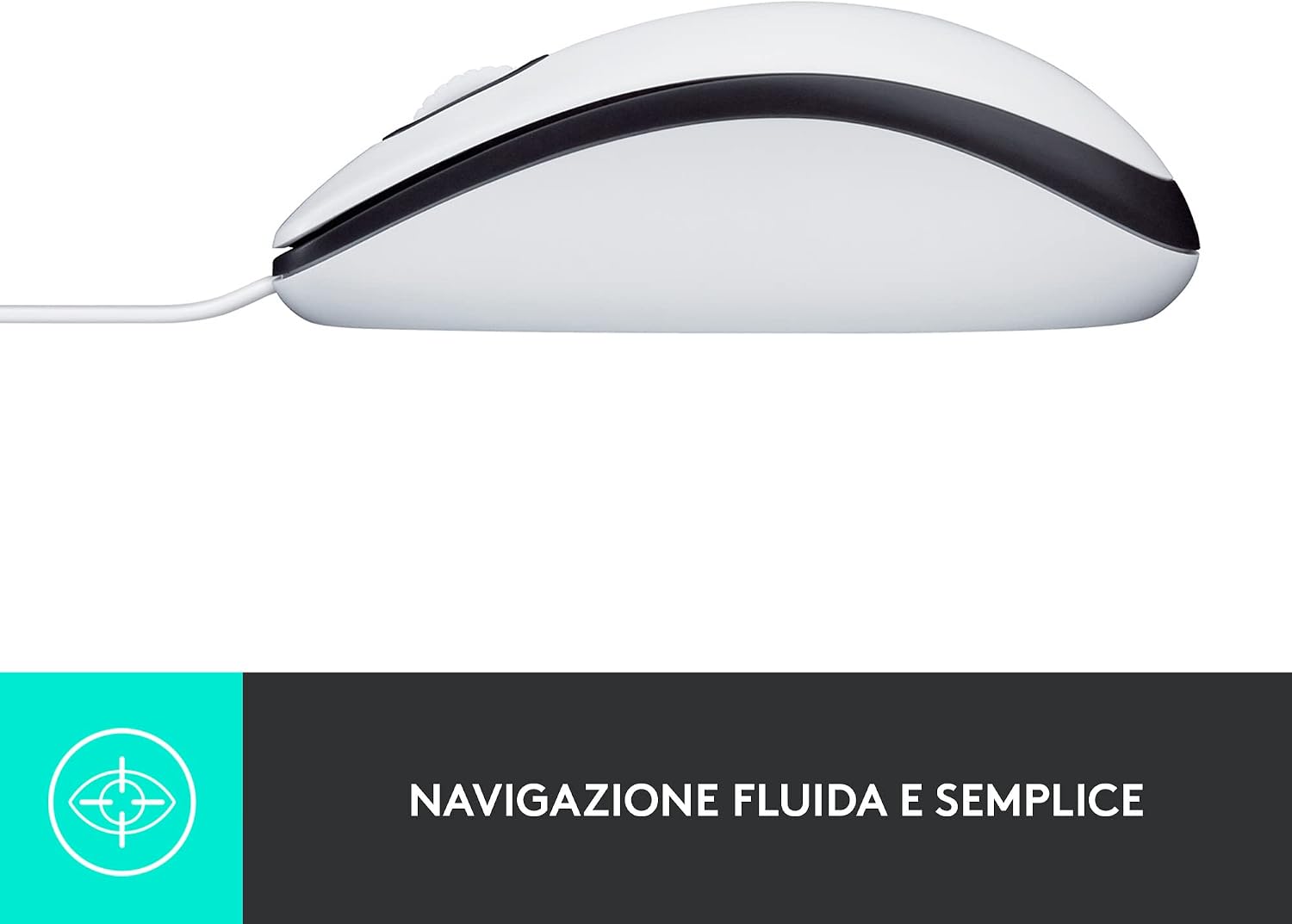 Logitech M100 Mouse USB con Cavo, 3 Pulsanti, Tracciamento Ottico 1000 ...