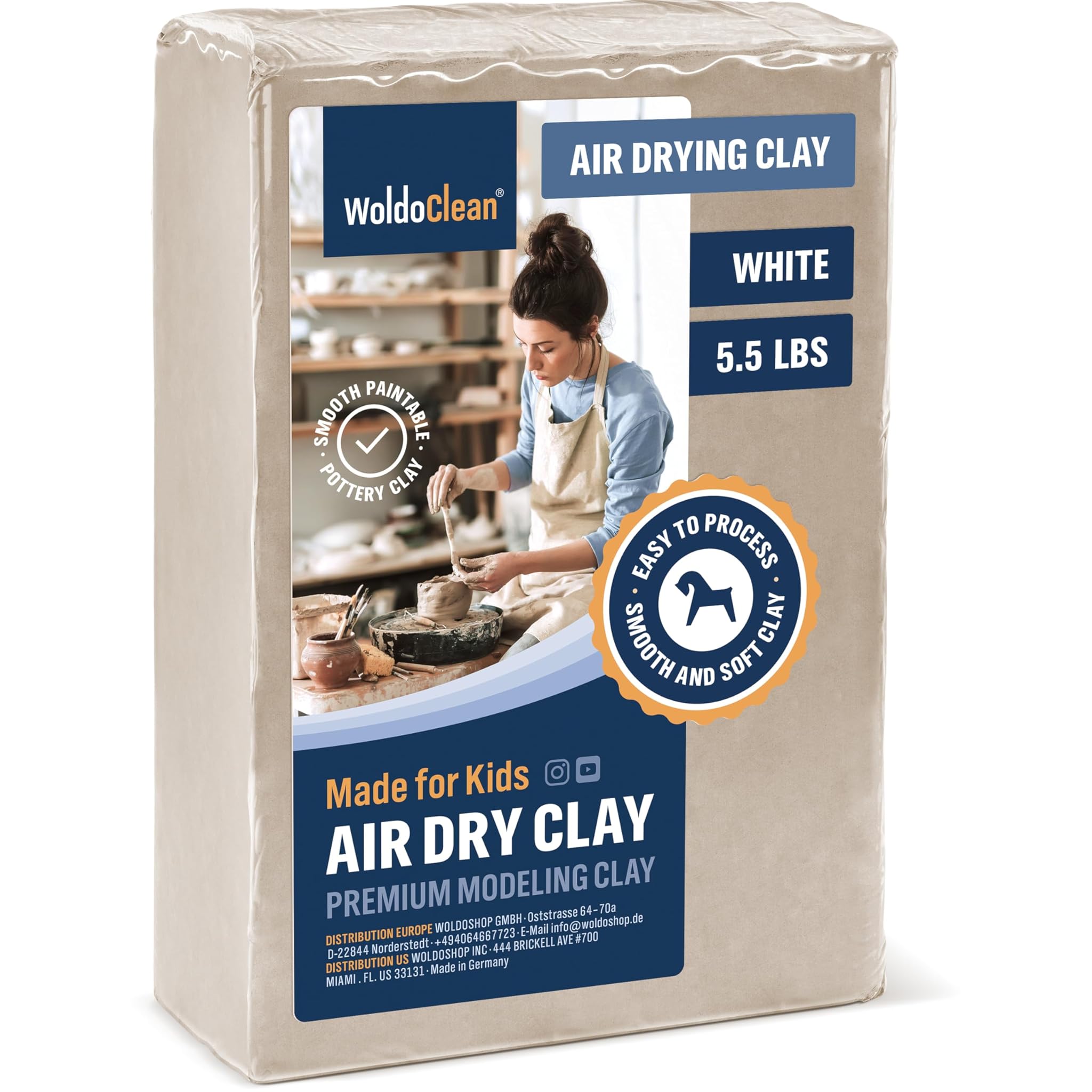 Argilla da Modellare Bianca 2,5 kg