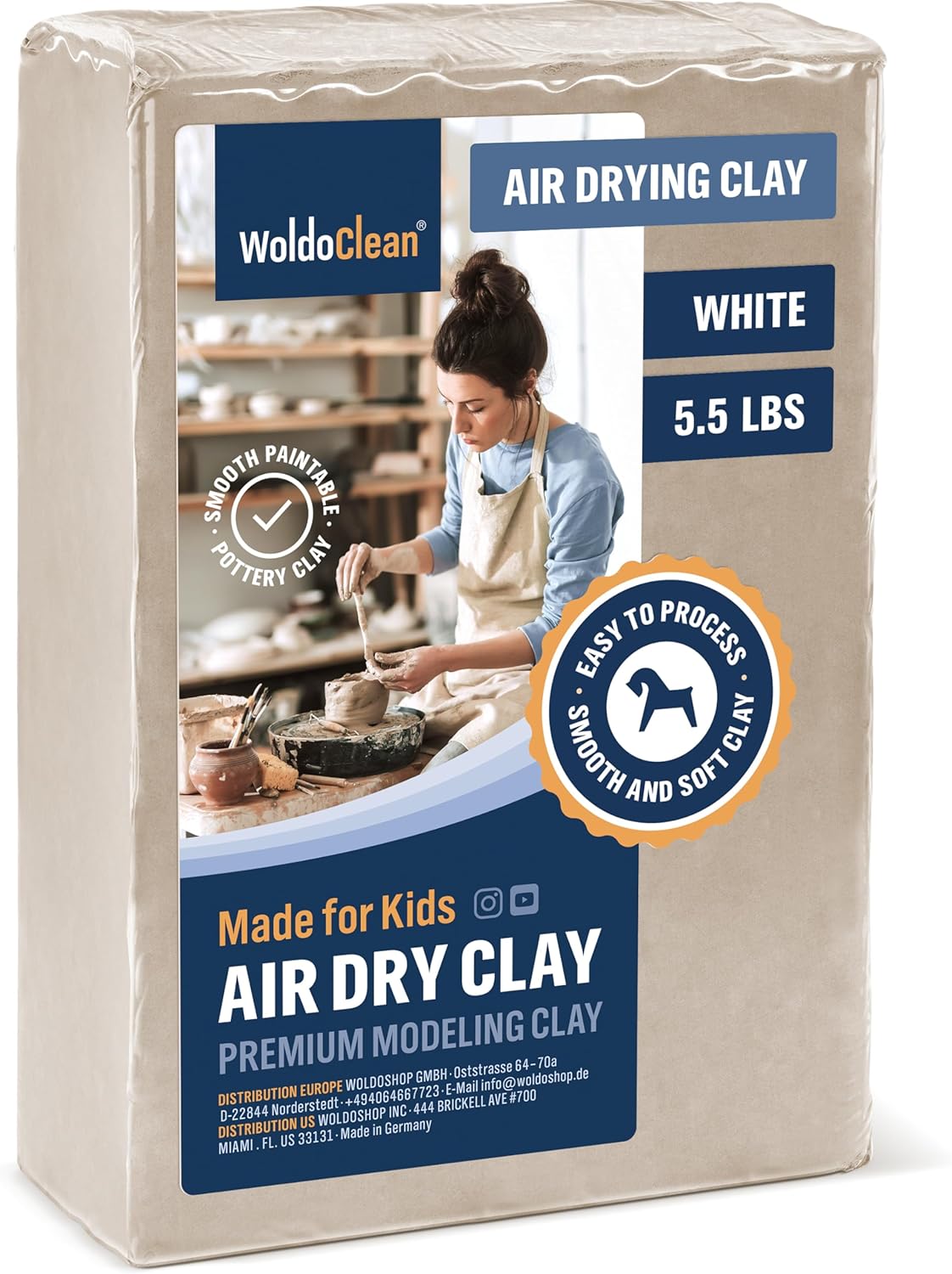 Argilla da Modellare Bianca 2,5 kg - immagine 1