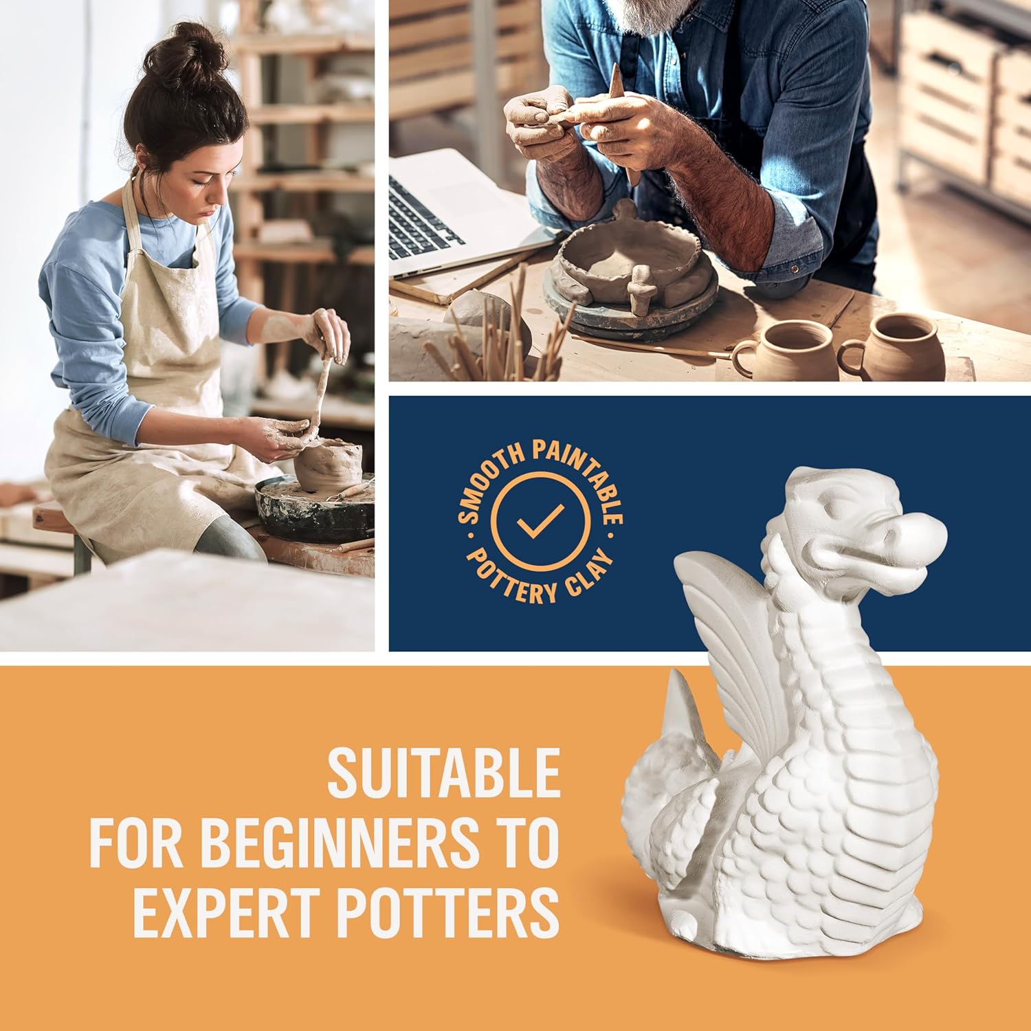 Argilla da Modellare Bianca 2,5 kg - immagine 3